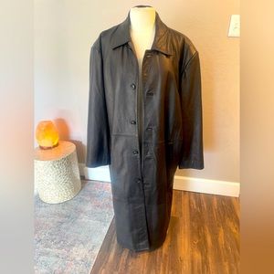 Roundtree & Yorke Mens Genuine Lambs Skin Trench Coat